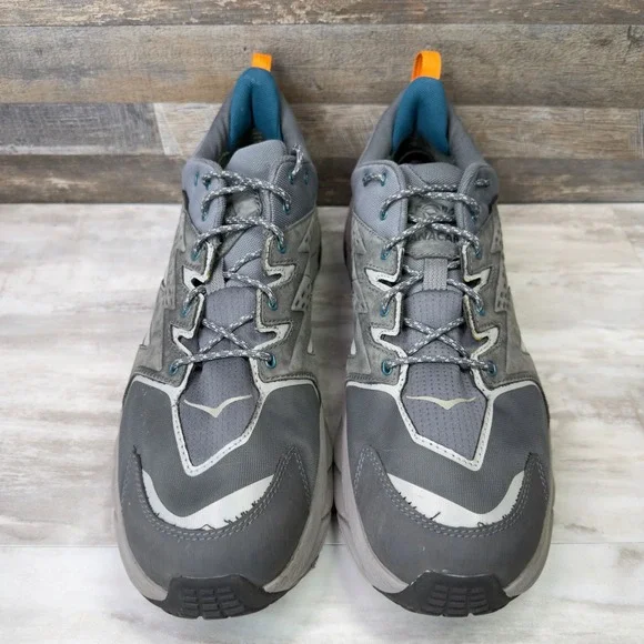 Hoka One One Anacapa Low GTX Mens 14 Grey Waterproof Hiking Shoes 1122017 CSHR - Picture 2 of 9